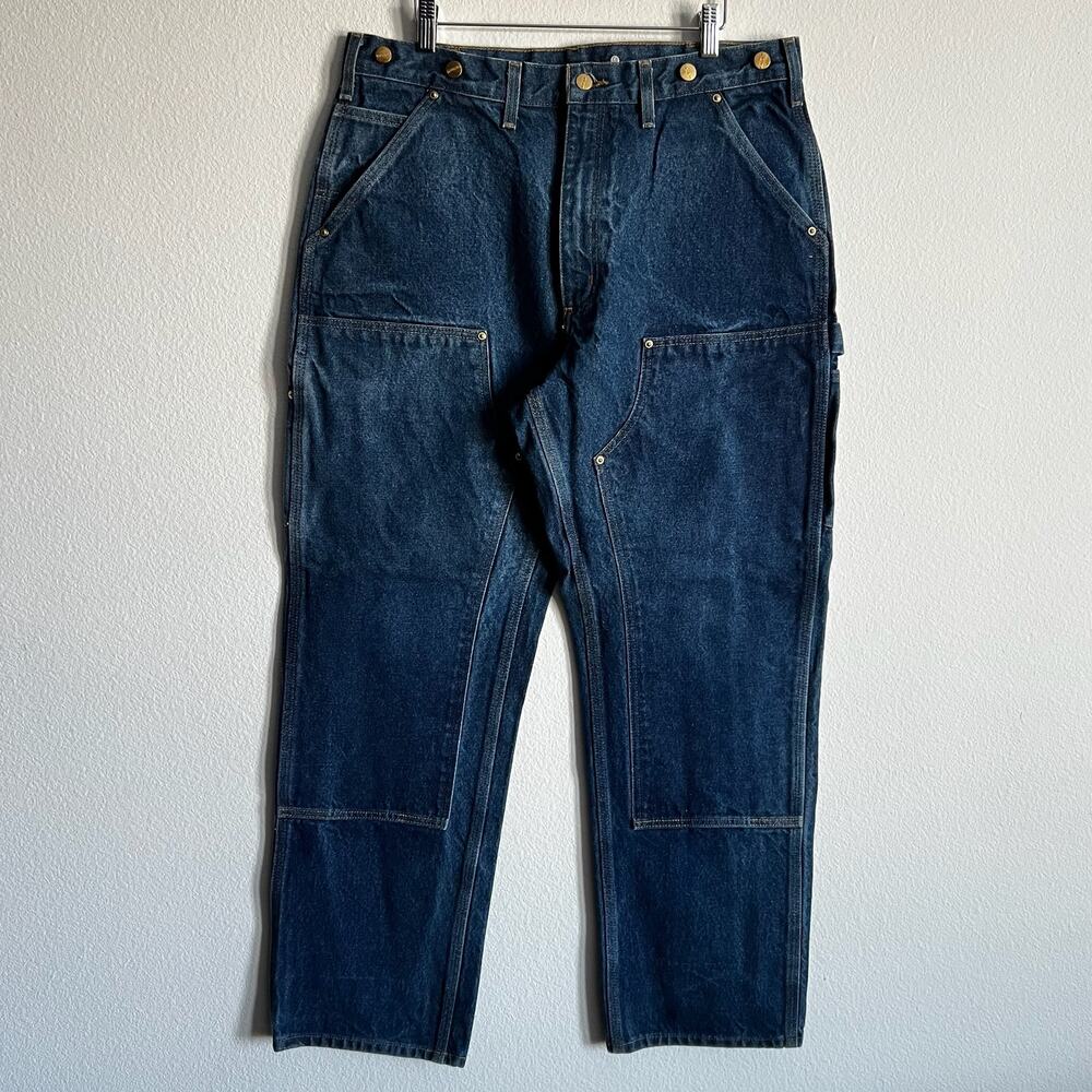 Carhartt B07 DNM denim blue double knee work wear carpenter pants